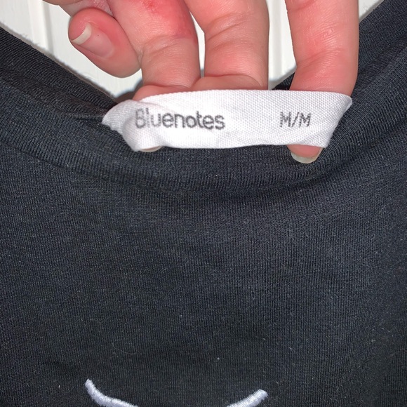 Blue notes black crop top - Picture 3 of 3